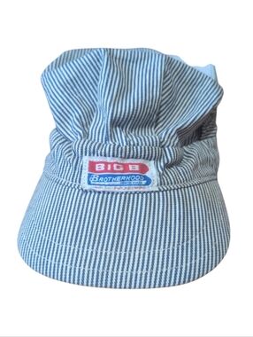 Vintage Brotherhood Train Engineer Conductor Hat Canada Size M Railroad Union